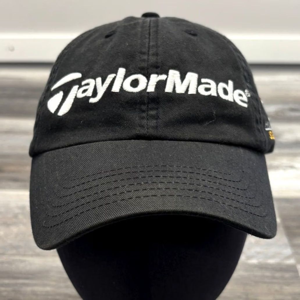 TaylorMade Taylormade R5 Hundred Series Black White One Size Adjustable Strapback Golf Hat Men One Size Black Golf Hat Size ONE SIZE - 2 Thumbnail