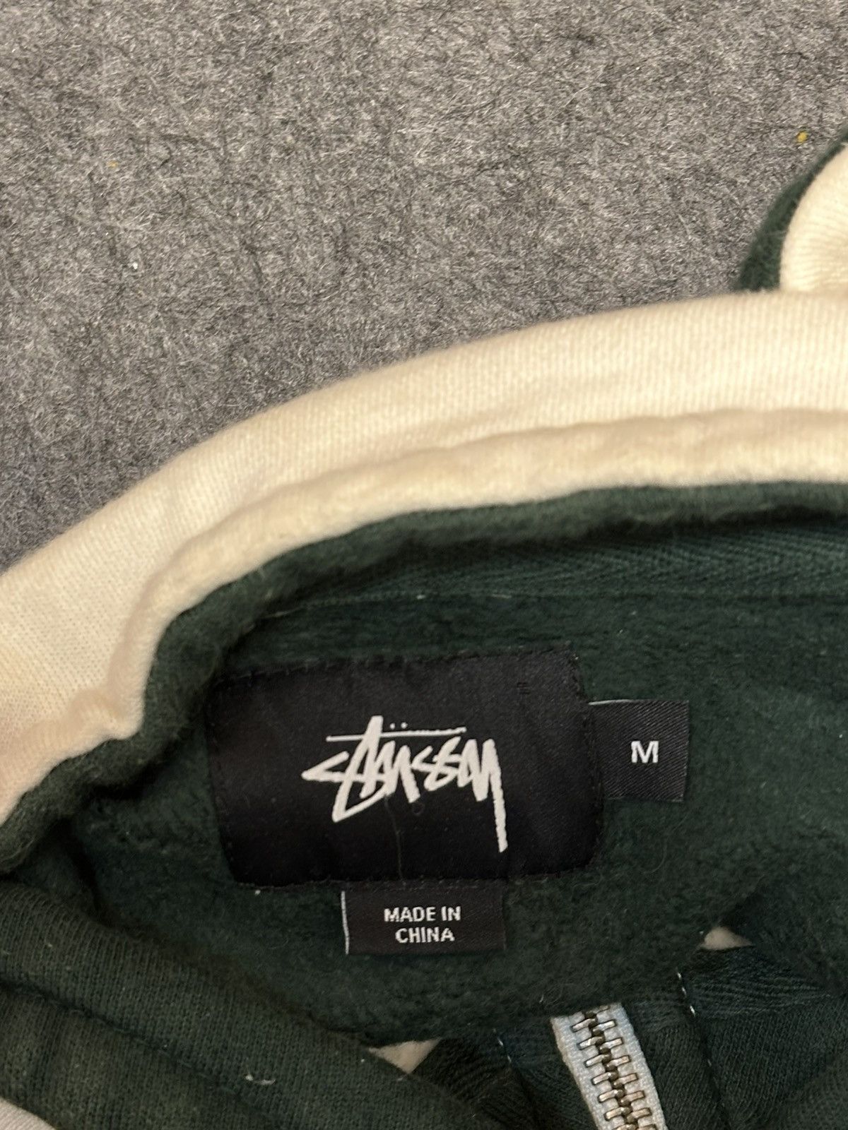 Stussy Stüssy two-tone half-zip fleece sweatshirt featuring a cream Size US M / EU 48-50 / 2 - 11 Thumbnail