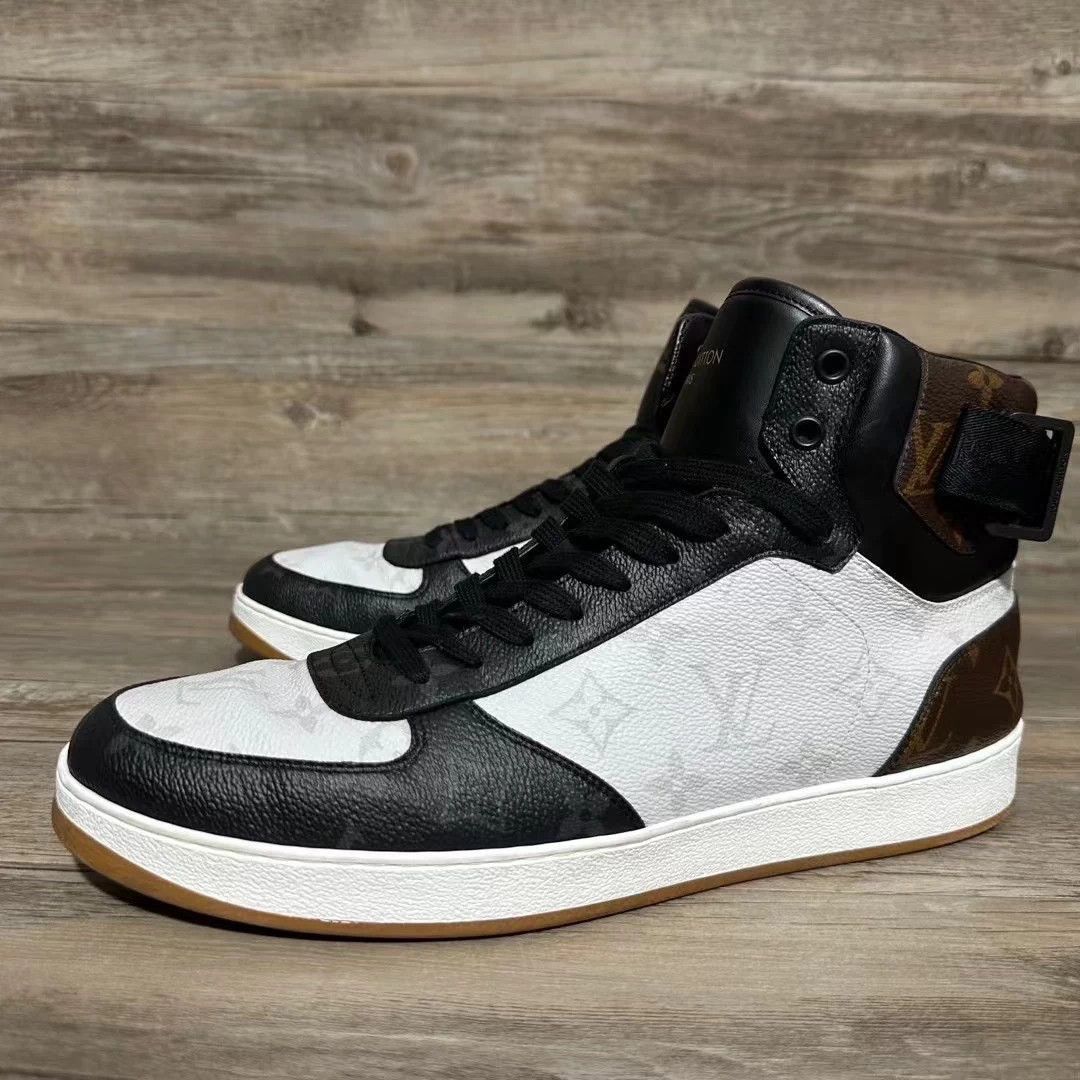 Black and White High-Top Sneakers