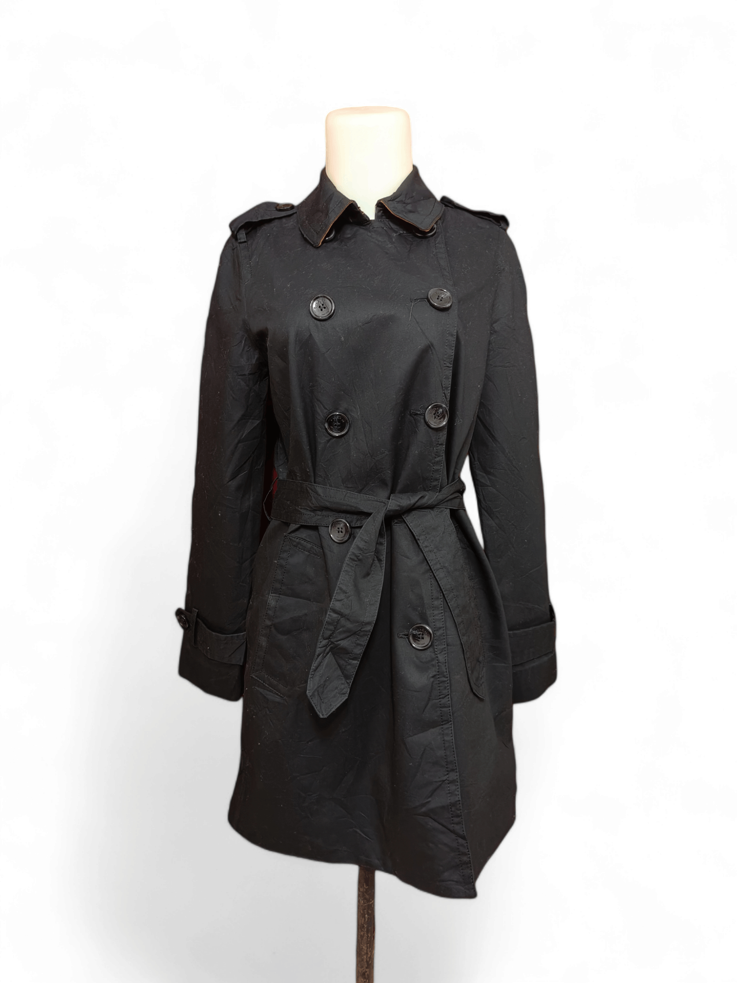 Coach Vintage COACH New York Black Belted Trench Coat Size XS / US 0-2 / IT 36-38 - 4 Thumbnail