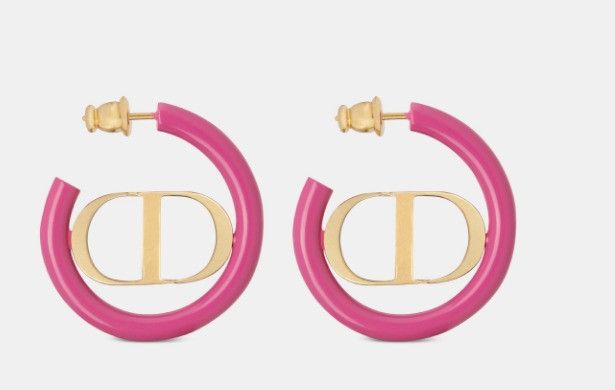 Dior o1w1db11024 Size: OS / Montaigne Earrings in Pink Size ONE SIZE - 2 Thumbnail
