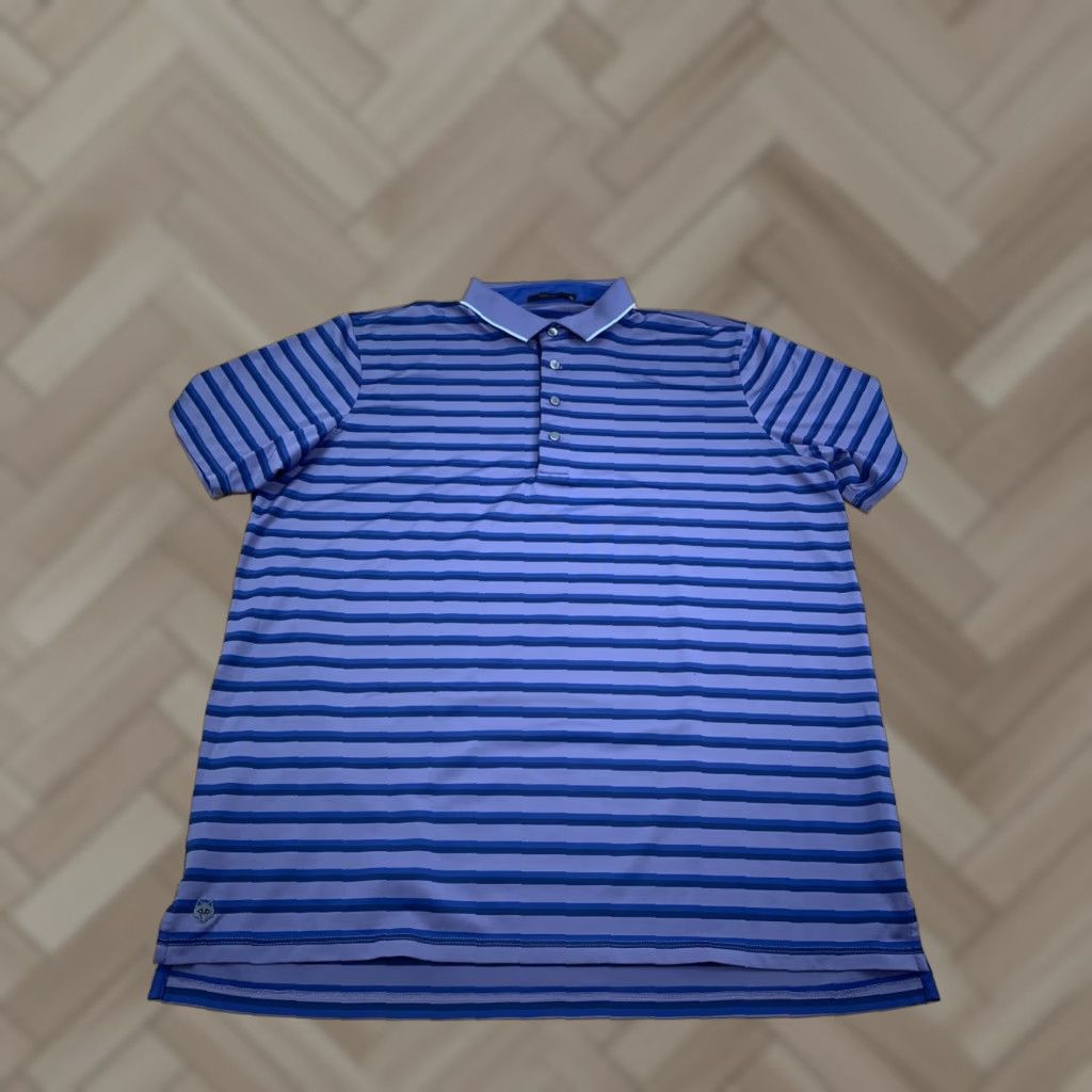 Vintage Polo Golf Shirt Mens XL Purple Striped Lightweight Breathable Stretch Golf Size US XL / EU 56 / 4 - 1 Thumbnail