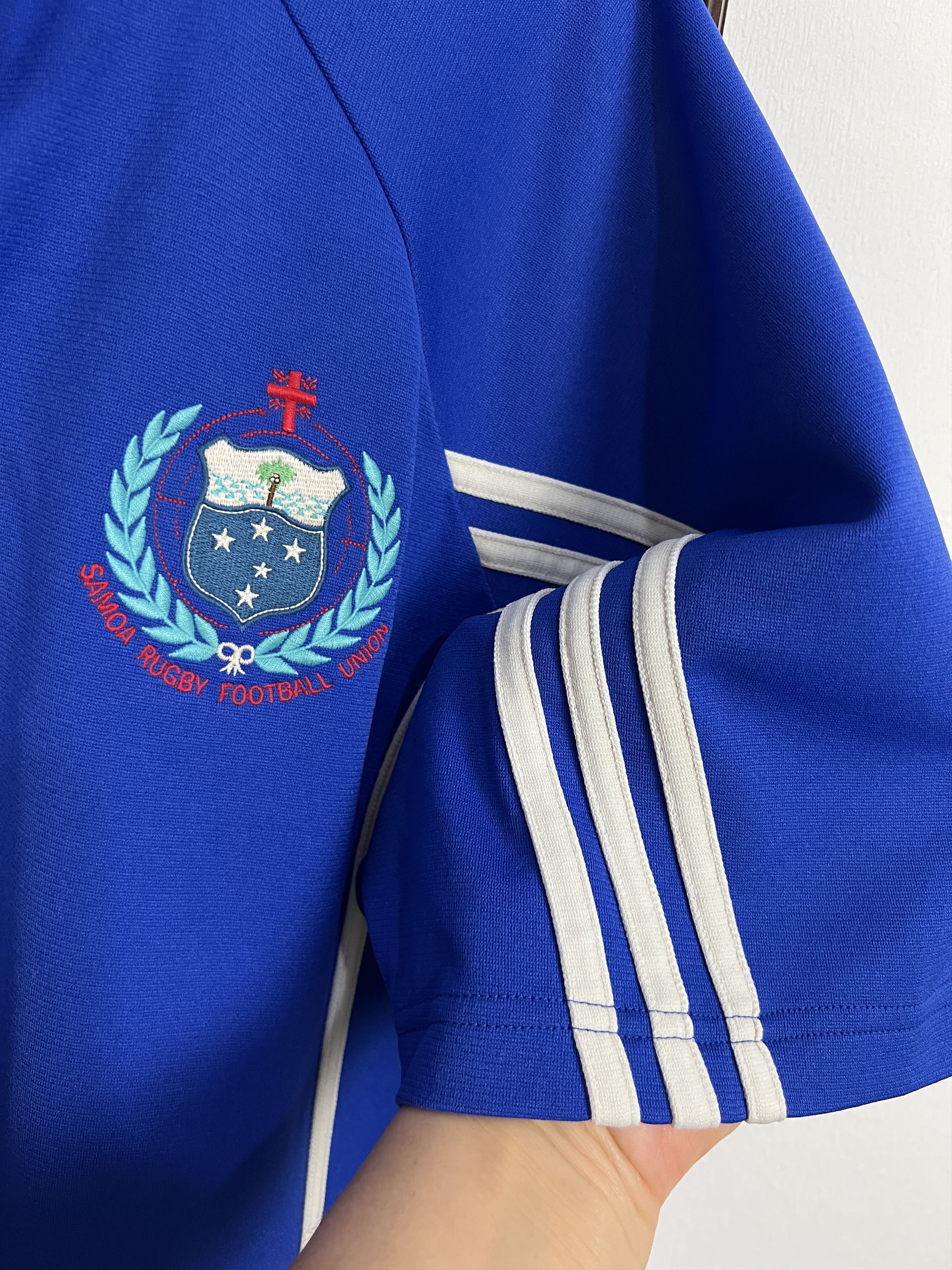 Adidas Vintage Manu Samoa Rugby Union Jersey Trikot Shirt Rare Size US L / EU 52-54 / 3 - 5 Thumbnail