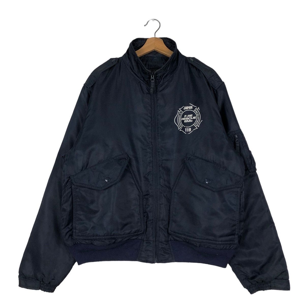 Japanese Brand 🔥Riot Riot Vintage Bomber Jacket Signal Logo Issey Miyake Size US L / EU 52-54 / 3 - 1 Thumbnail