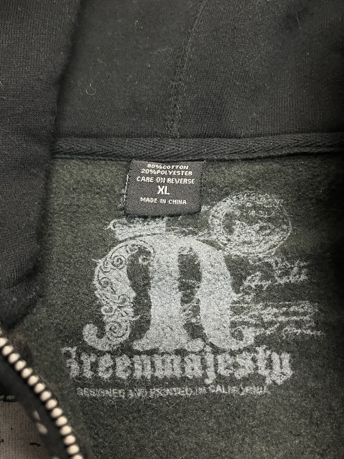 Vintage Y2k black zip up grunge hoodie skater hype cybery2k emo Size US XL / EU 56 / 4 - 8 Thumbnail