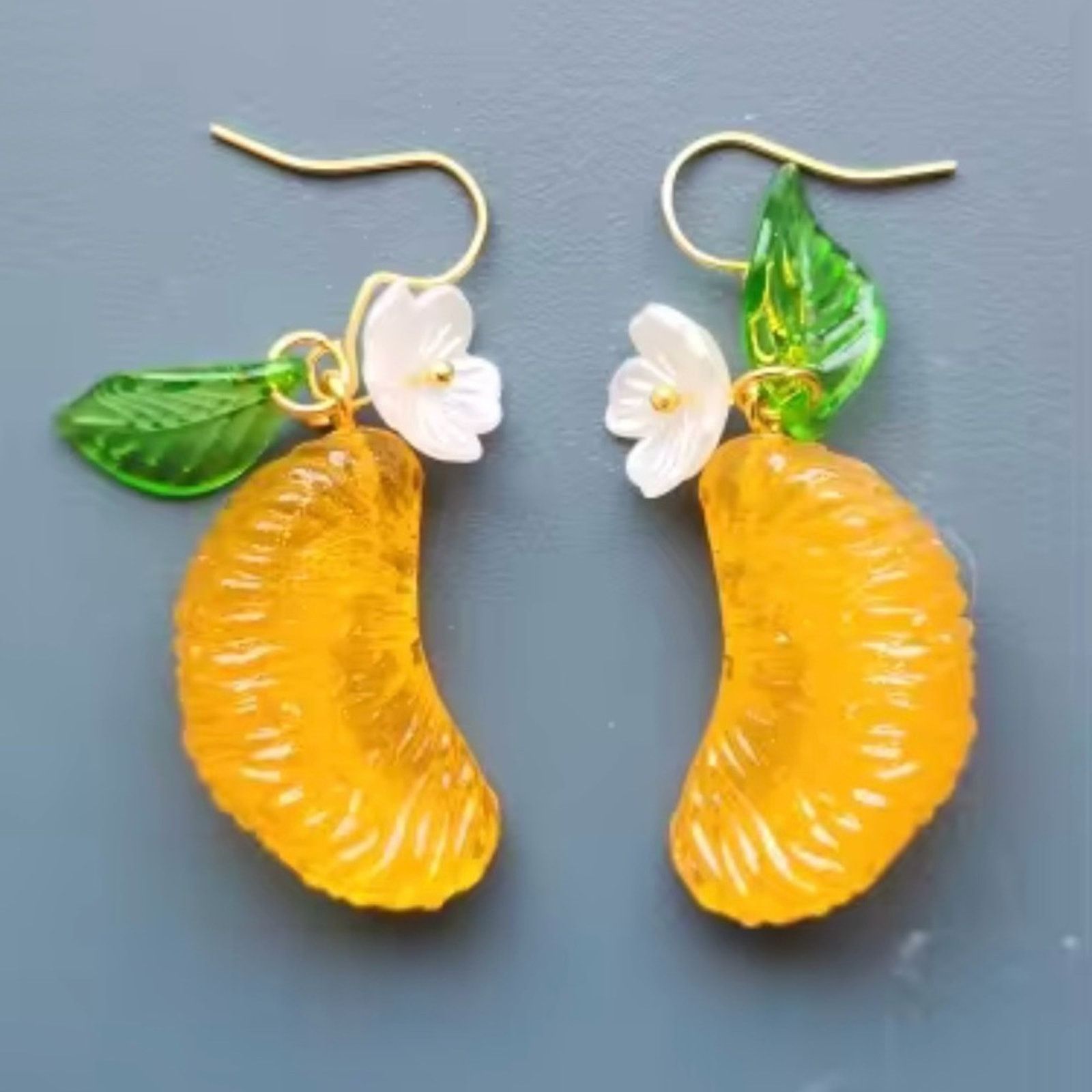 Other Orange sliced earrings fruit jewelry earrings Size ONE SIZE - 6 Thumbnail