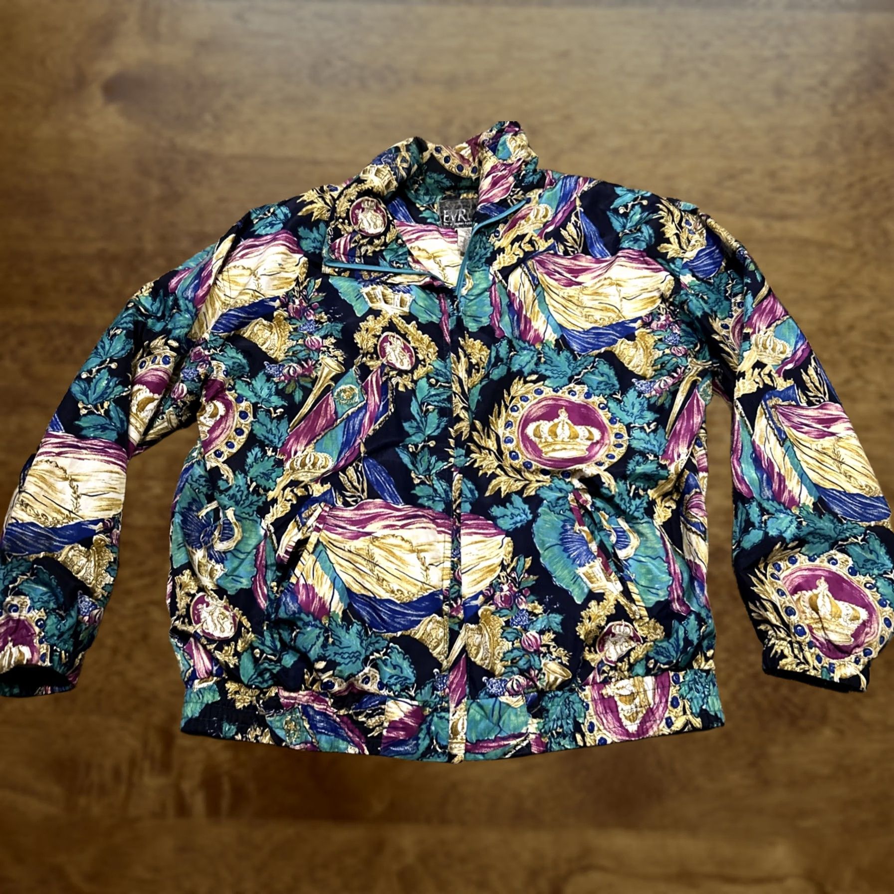 Vintage VINTAGE EVR Convertible Wind Breaker Jacket Womens M Purple Paisley Short Softshell Full Zip Pocket 1990s Outdoor Mens? Womens Size M / US 6-8 / IT 42-44 - 1 Thumbnail