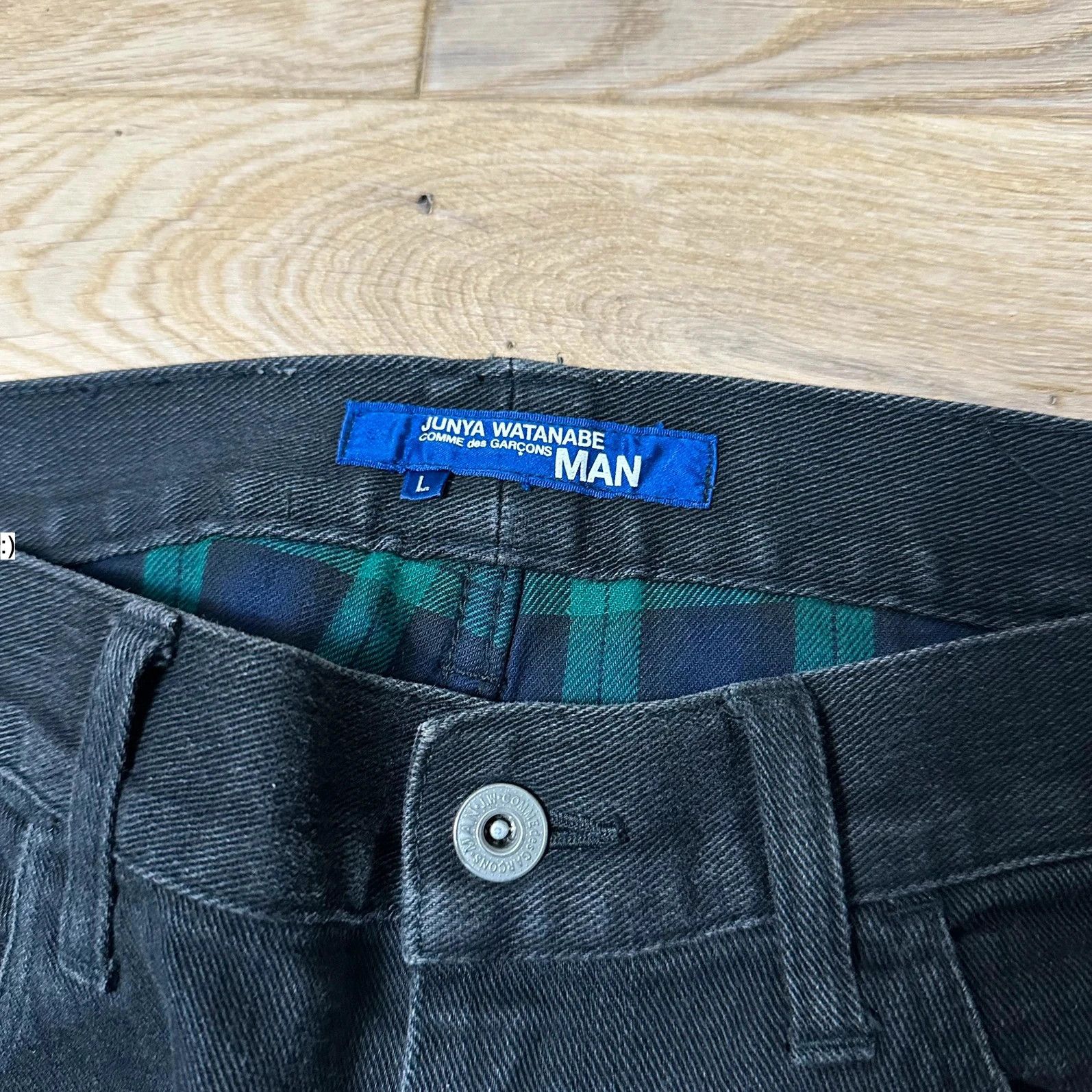 Junya Watanabe Jeans Junya Watanabe CDG Black Wool Blue Tartan AW14 Size US 30 / EU 46 - 4 Thumbnail