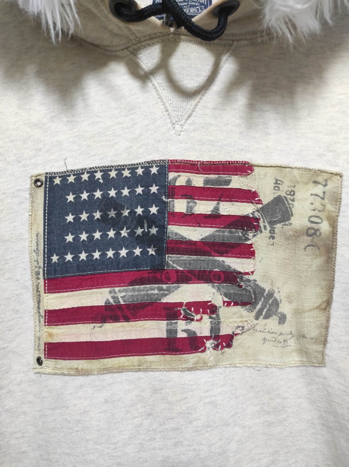Polo Ralph Lauren Polo Jeans Company USA flag fur hoodie LGB style Size US XS / EU 42 / 0 - 4 Thumbnail