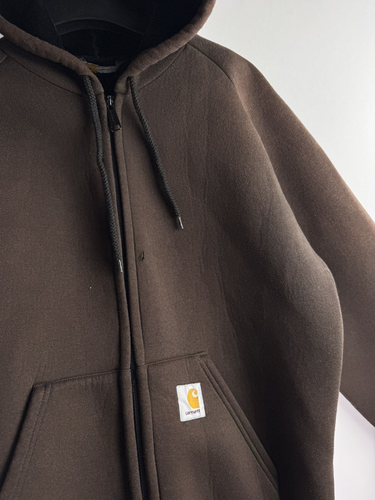 Carhartt Vintage 00s Carhartt Car Lux Hooded Thermo Sweat Brown Size US L / EU 52-54 / 3 - 3 Thumbnail