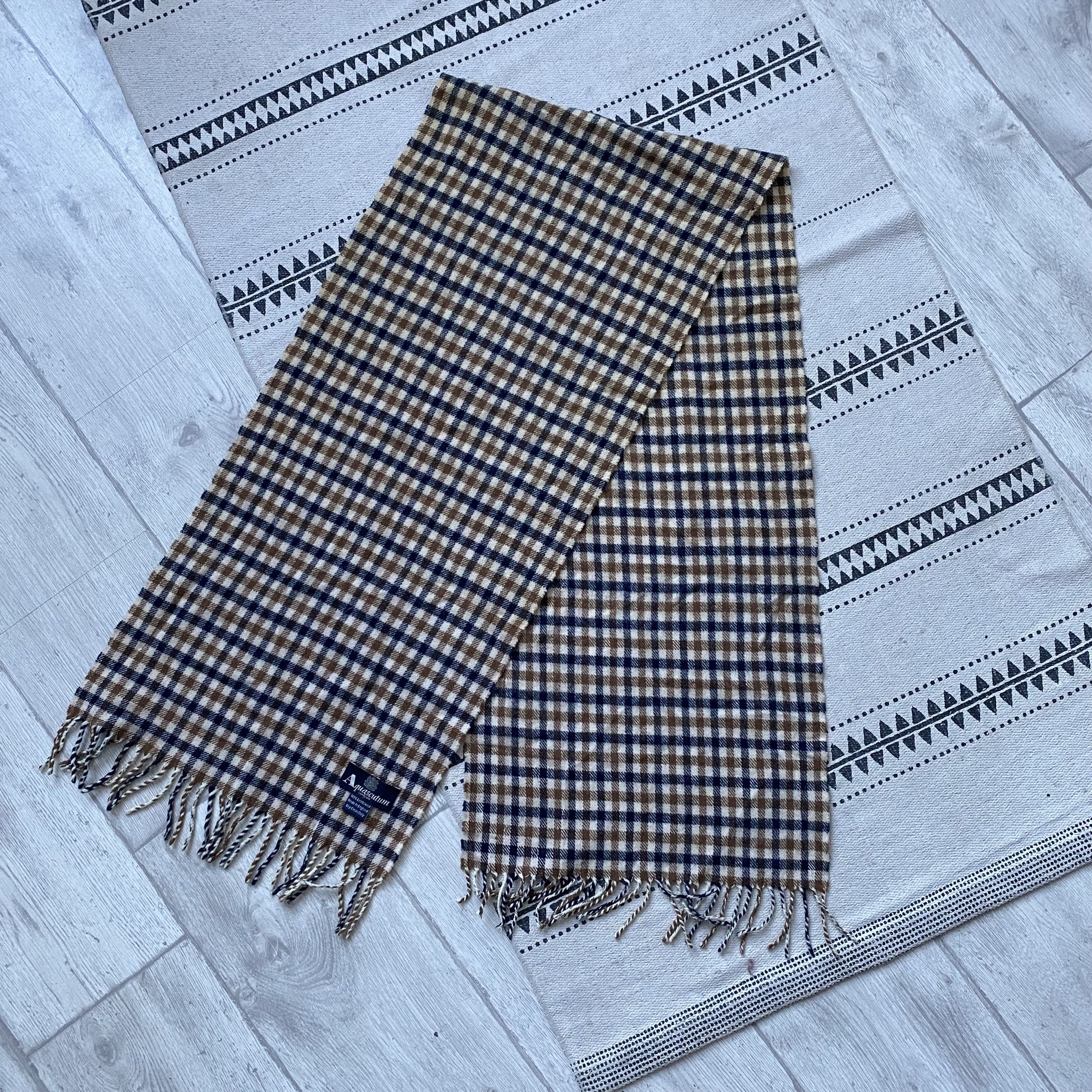 Aquascutum Vintage Aquascutum Wool Scarf Muffler Neckwear Size ONE SIZE - 4 Thumbnail