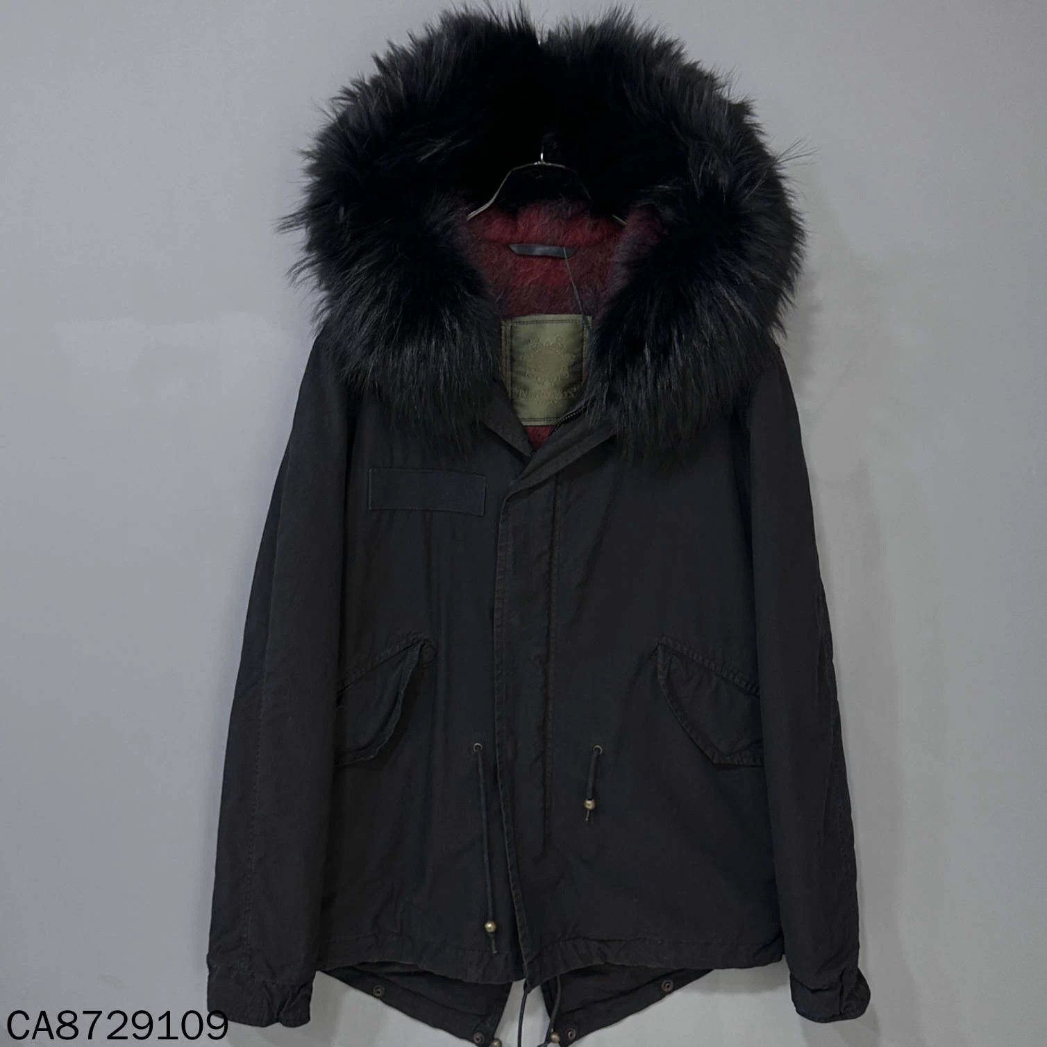 MR & MRS ITALY Mr & Mrs Black Fur Coat XS 98 New Size XS / US 0-2 / IT 36-38 - 2 Thumbnail