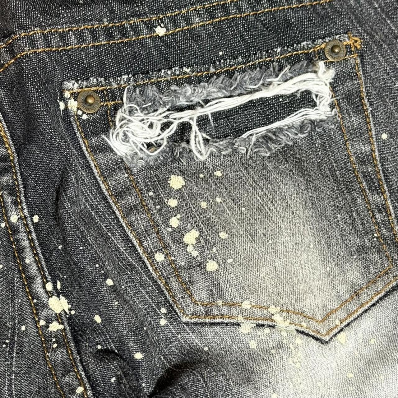 Japanese Brand paint splatter ripped japanese brand nina alternative denim Size 30" / US 8 / IT 44 - 8 Thumbnail
