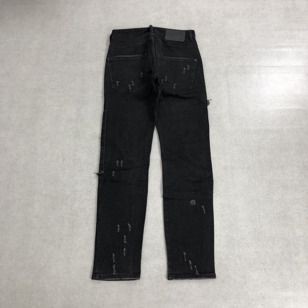 Dsquared2 × If Six Was Nine 🇮🇹Dsquared2 Distressed Button Fly Crazy Black Wash Jeans Y2K Size US 32 / EU 48 - 17 Thumbnail