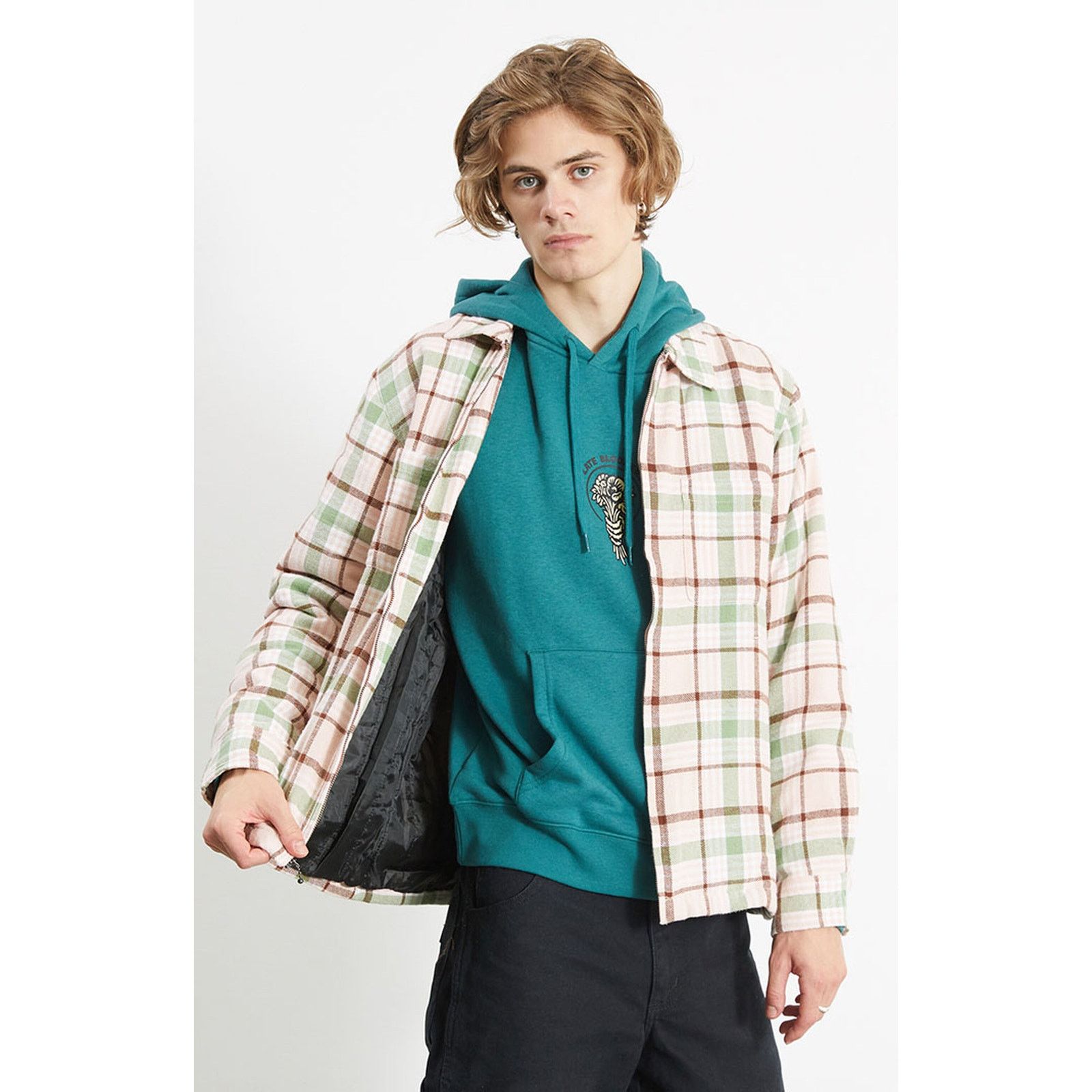 Urban Outfitters New UO OBEY Dom Shirt Jacket $120 MEDIUM Pink Clay Size US M / EU 48-50 / 2 - 8 Thumbnail