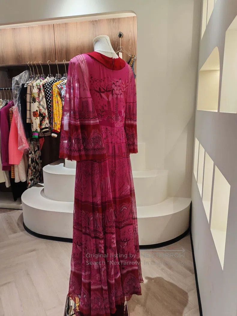 Valentino Valentino Red patchwork dress dress Size M / US 6-8 / IT 42-44 - 2 Thumbnail