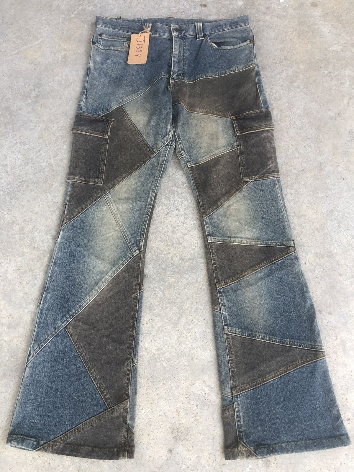 If Six Was Nine Japanese Modern Lover Flared Jeans Distressed Patchwork Size US 32 / EU 48 - 1 Thumbnail