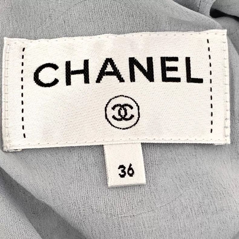 Chanel Chanel Cruise Series Blue Cotton Woven Thick Flower Bubble Size XS / US 0-2 / IT 36-38 - 5 Thumbnail