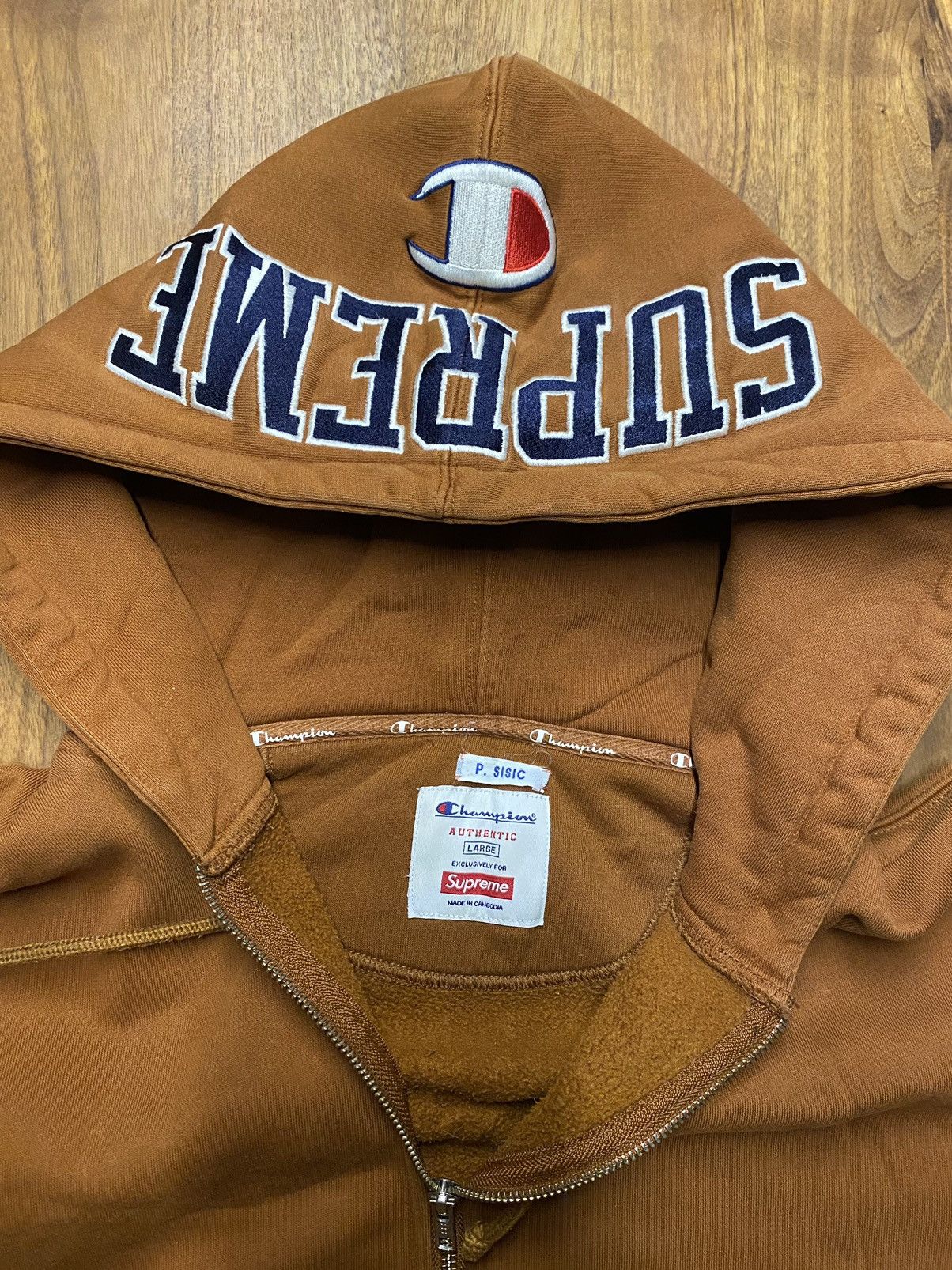 Supreme Supreme x Champion zip hoodie Size US L / EU 52-54 / 3 - 5 Thumbnail