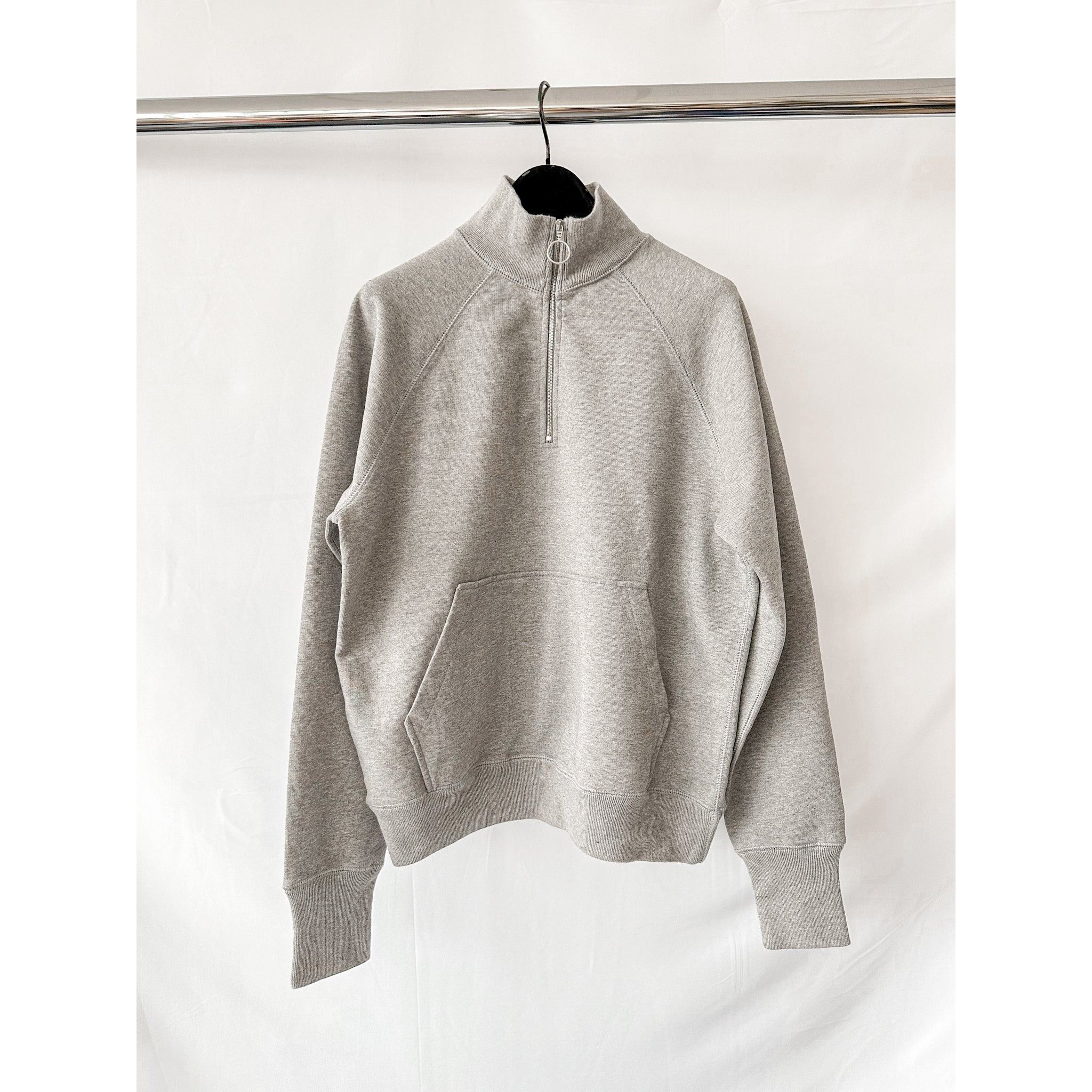 Drake's Drake's Grey Quarter Zip Neck Cotton D Logo Detail Sweatshir Size US XXS / EU 40 - 3 Thumbnail