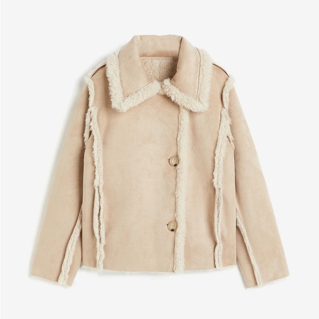 H&M NEW H&M Oversize Reversible Faux Suede and Fleece Jacket- S Size S / US 4 / IT 40 - 1 Thumbnail