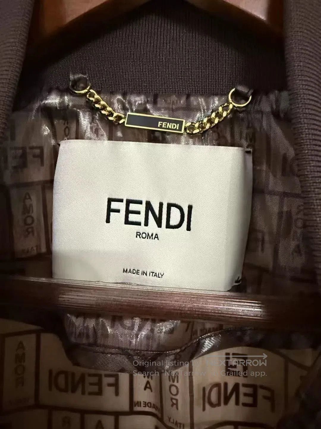 Fendi Fendi Brown Monogram Logo Transparent Jacket. Size S / US 4 / IT 40 - 4 Thumbnail