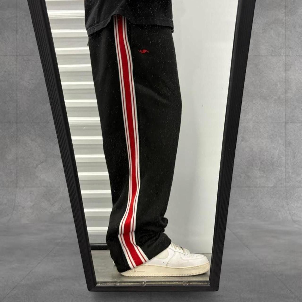 Vintage Crazy Vintage Y2K/2000s Baggy Black Striped TrackPants! Size US 30 / EU 46 - 1 Thumbnail