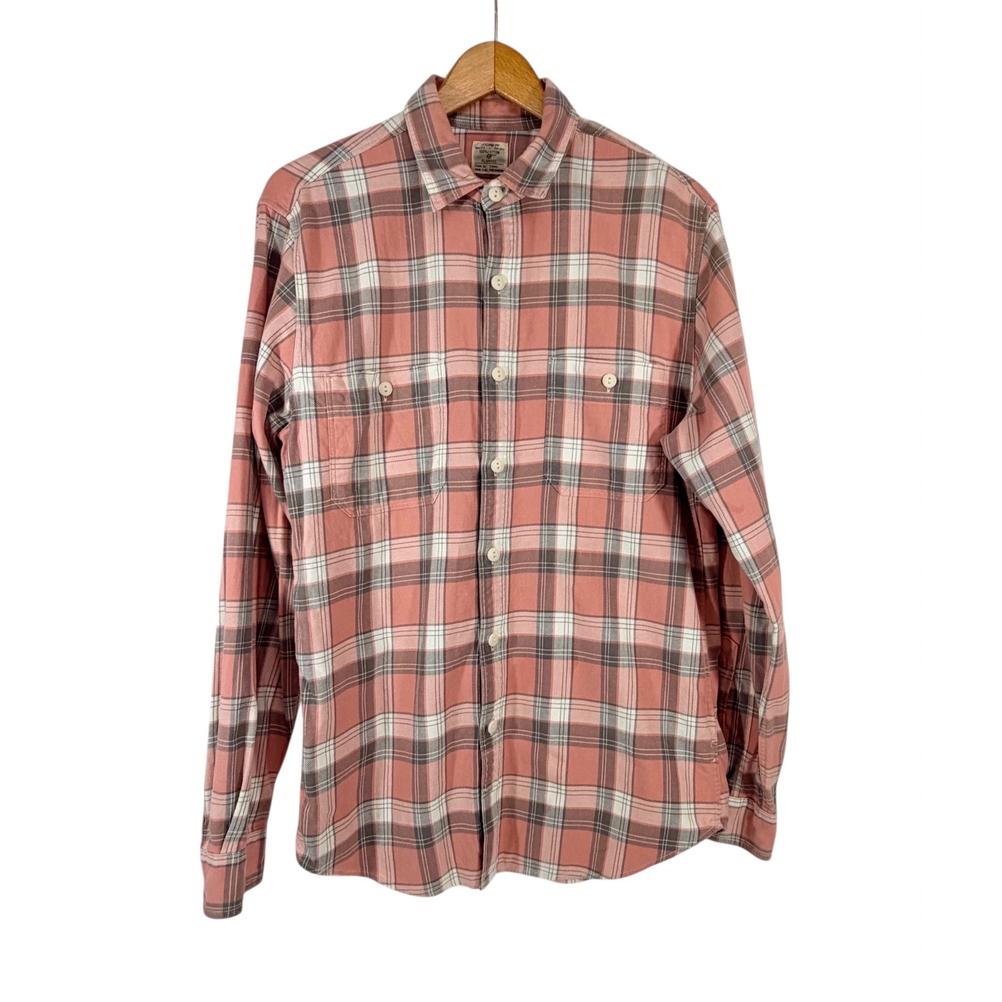 J.Crew J.Crew Pink Plaid Flannel Button-Up Shirt Medium 100% Cotton Size US M / EU 48-50 / 2 - 1 Thumbnail