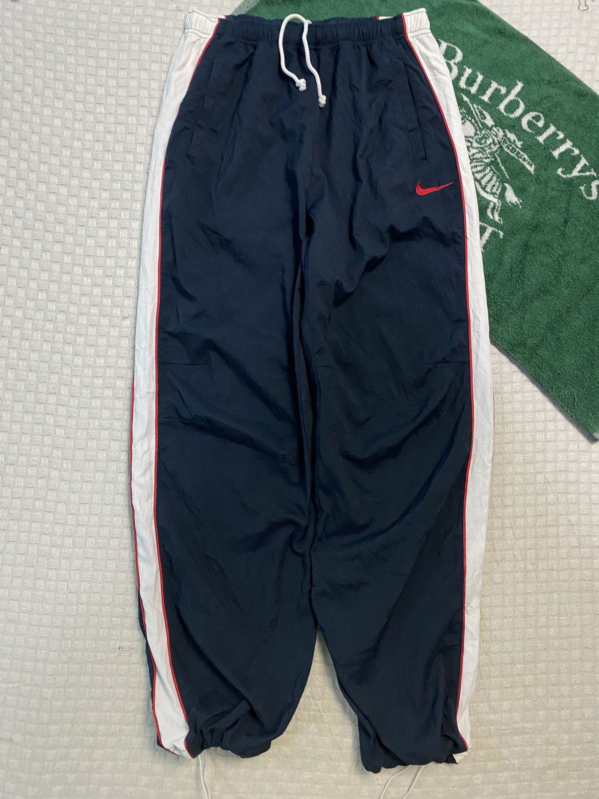 NOCTA × Nike 💥 VINTAGE NIKE PARACHUTE BAGGY WIDE LEG TRACK PANTS Y2K Size US 26 / EU 42 - 1 Thumbnail