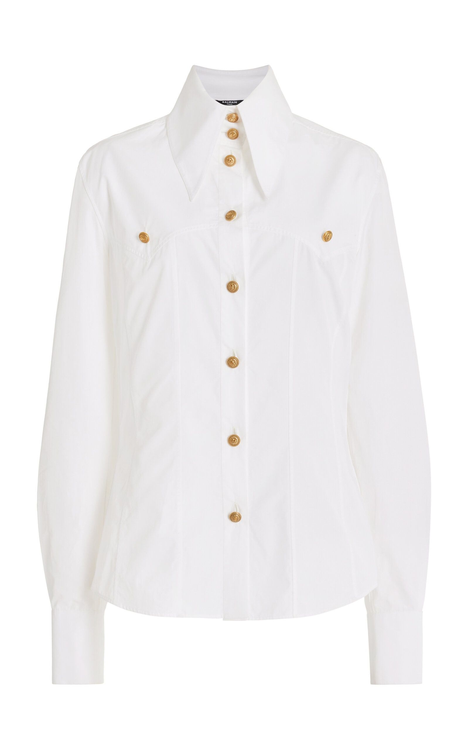 o1s1wg110825 Poplin Wester Shirt in White