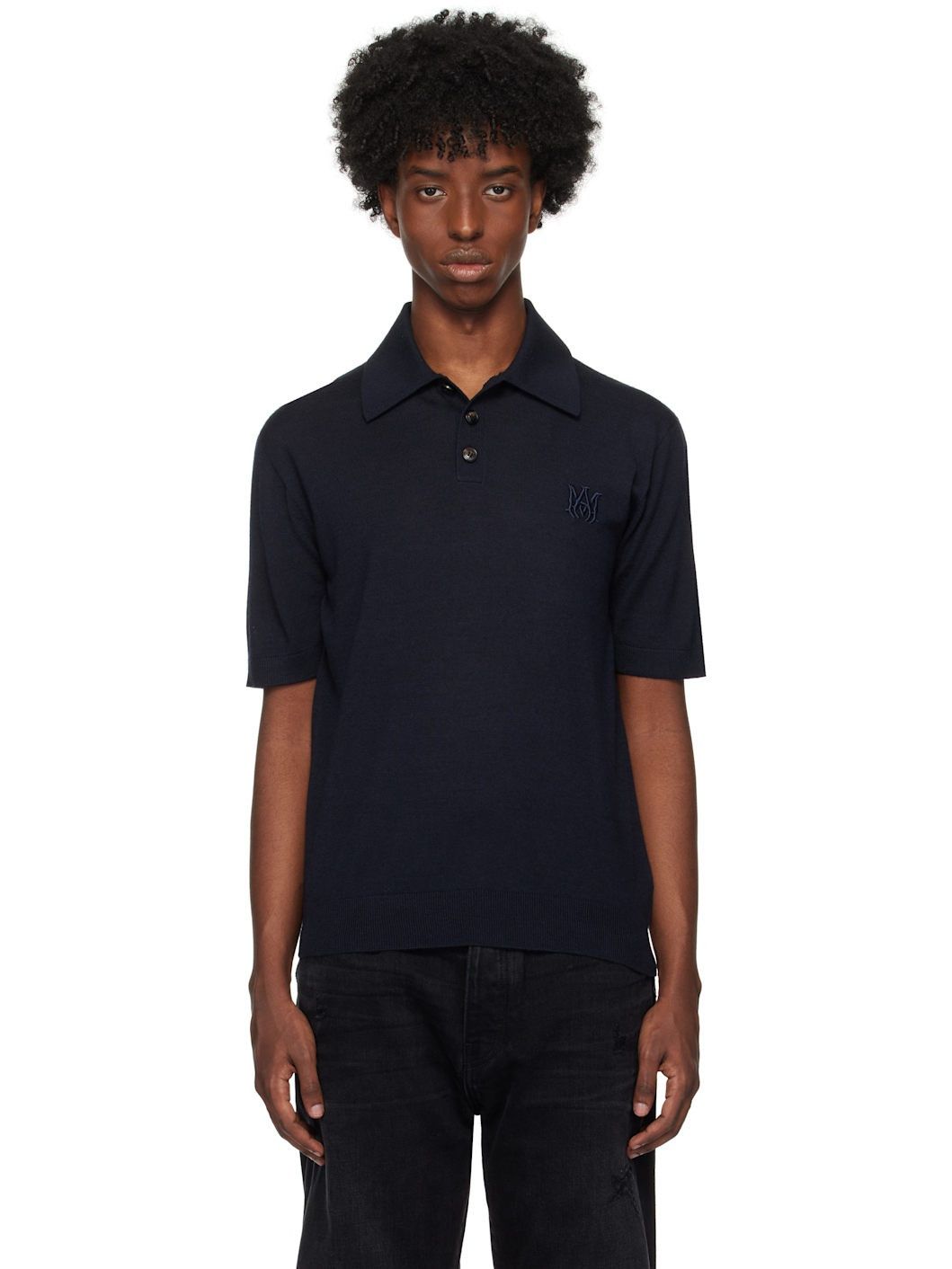 Amiri o1s1wg110925 MA Polo Shirt in Navy Size US S / EU 44-46 / 1 - 1 Thumbnail