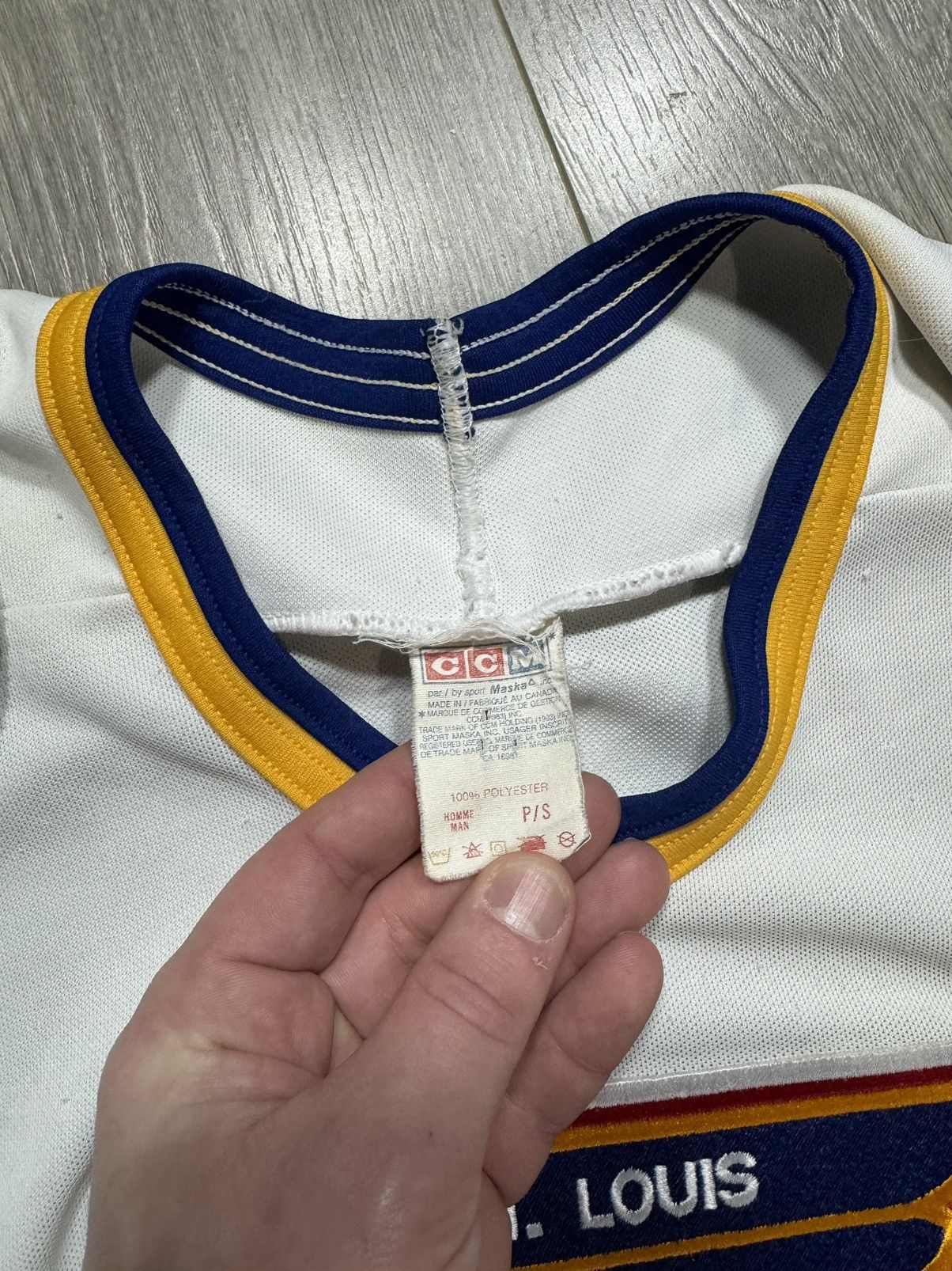 Ccm × Vintage Vintage St Louis Blues Jersey Small CCM Mens White Maska Size US S / EU 44-46 / 1 - 5 Thumbnail