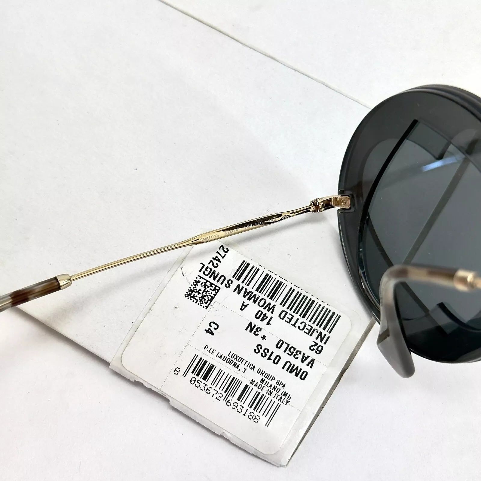 Miu Miu MIU MIU 01S Overlapping Game Gold Black Mirror Round Mu01SS Size ONE SIZE - 4 Thumbnail