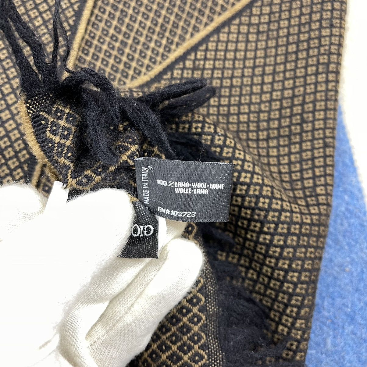 Giorgio Armani GIORGIO ARMANI Wool Muffler Scarf #1444/AX Size ONE SIZE - 4 Thumbnail