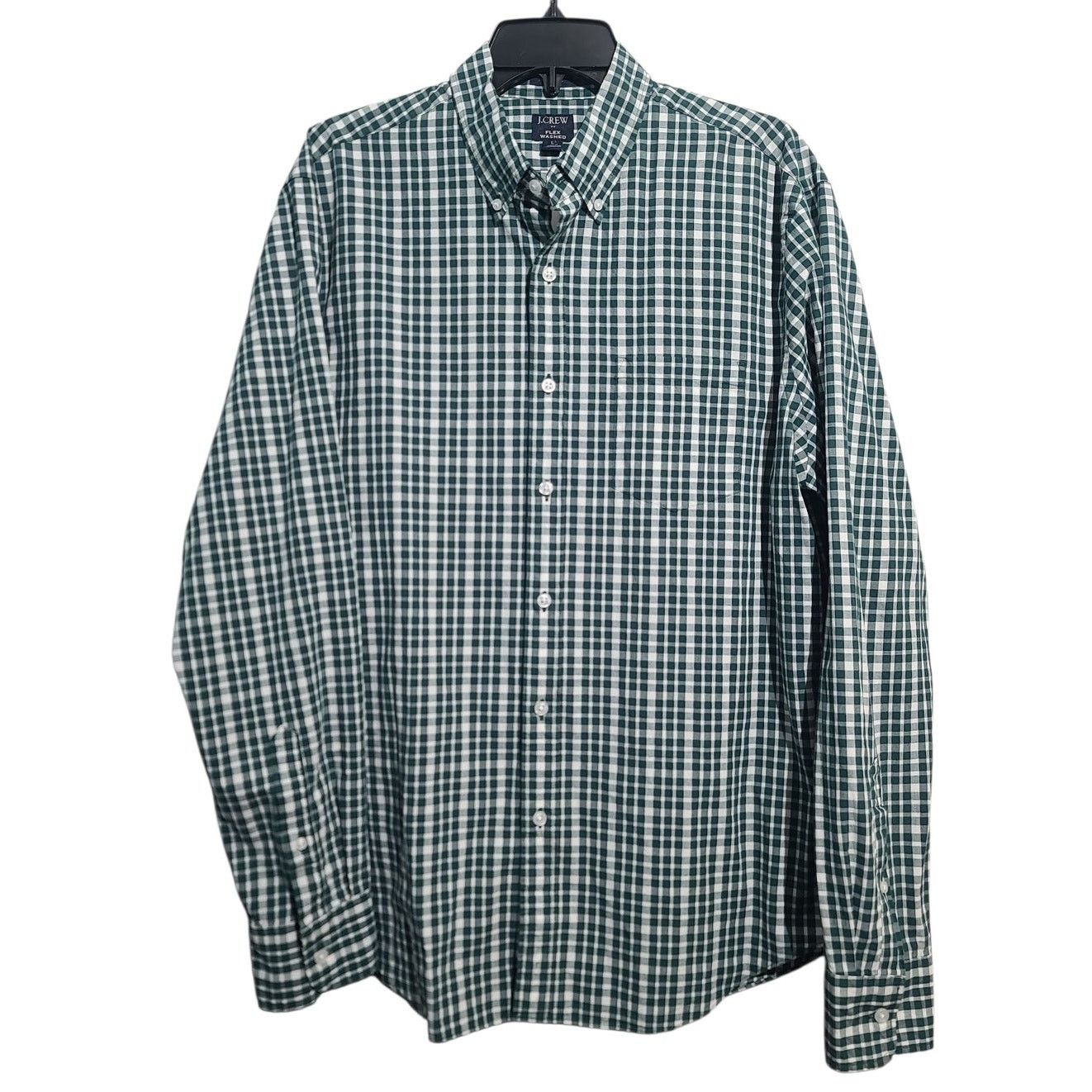 J.Crew J. Crew Factory Green Plaid Regular Flex Shirt Size L NWT Size US L / EU 52-54 / 3 - 1 Thumbnail