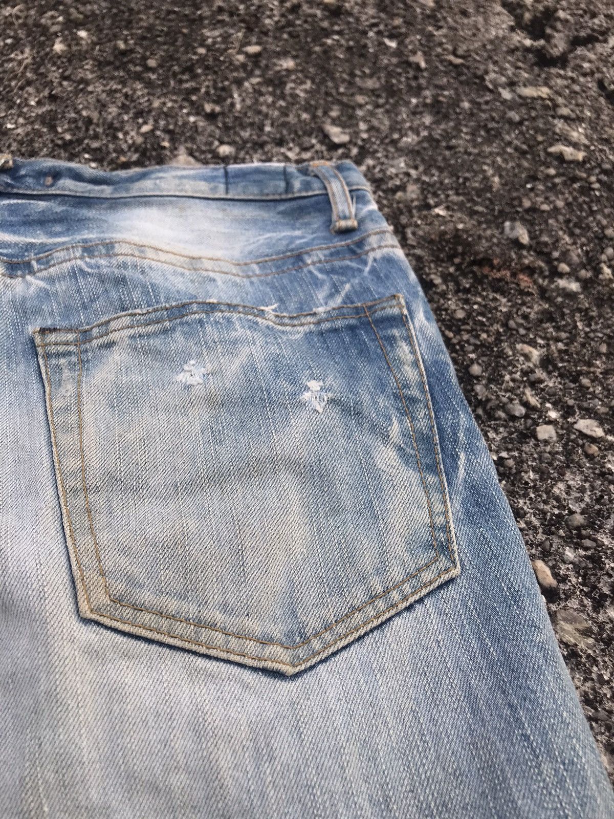 Japanese Brand Vintage Y2K Blue Way Distressed Denim pants Size US 28 / EU 44 - 9 Thumbnail
