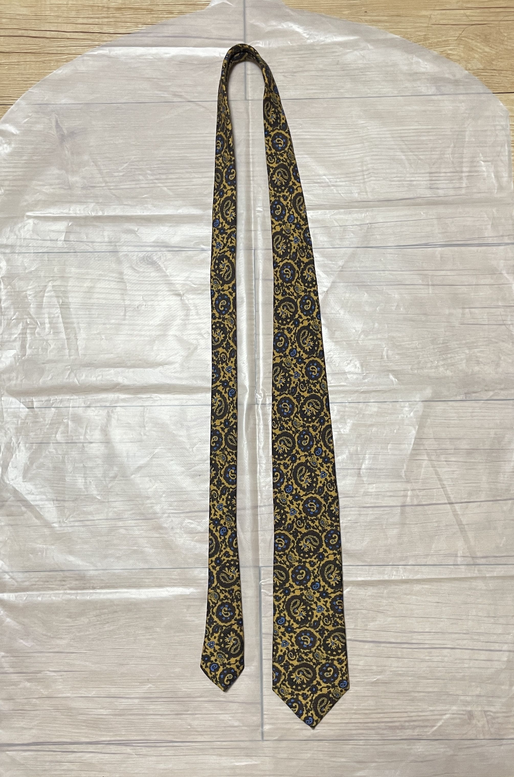 Drake's Drake's Yellow Paisley pattern tie Size ONE SIZE - 3 Thumbnail