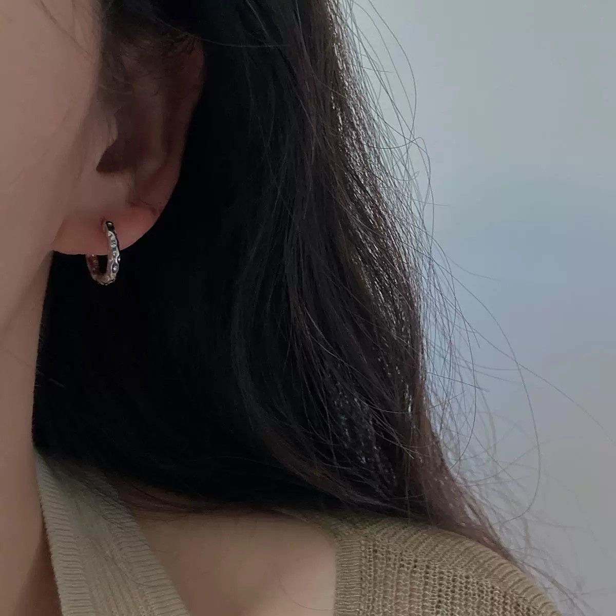 Jewelry Crazy Earrings One Pairs Chrome Jewelry Size ONE SIZE - 4 Thumbnail