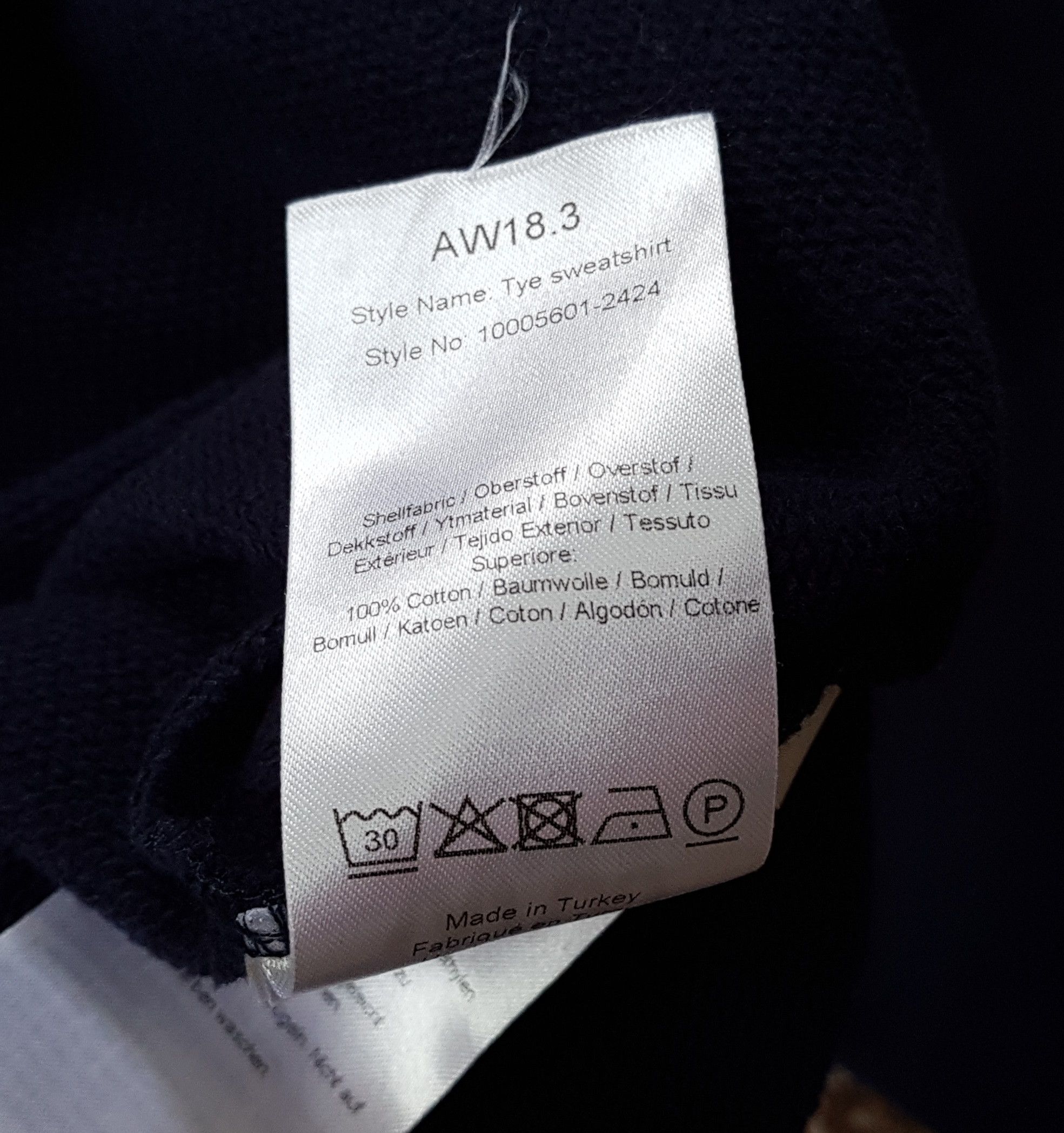 Wood Wood Wood Wood Double A Tye Sweatshirt Pullover Crewneck Navy Size US S / EU 44-46 / 1 - 8 Thumbnail