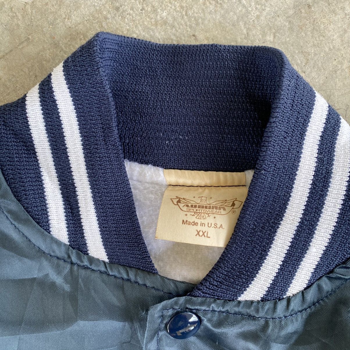Auburn Sportswear × Vintage Vintage AUBURN Sportswear Satin Button Bomber Jacket Size US XXL / EU 58 / 5 - 7 Thumbnail