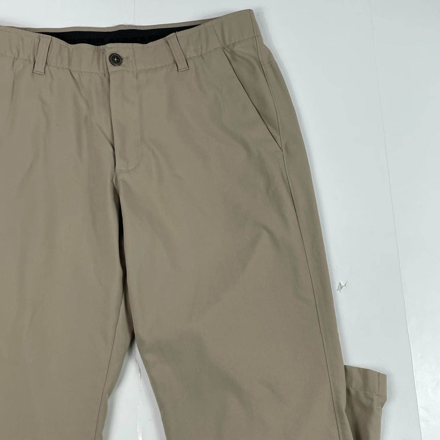 Under Armour Under Armour Pants Mens 32 x 32 Beige Golf Straight Leg Outdoors Stretch Pants mens 32 Beige Golf Straight Leg Size US 32 / EU 48 - 3 Thumbnail