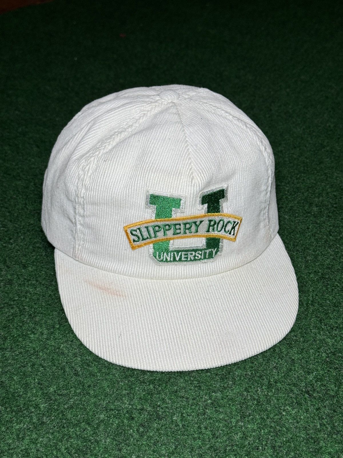 Vintage Vintage 80s Slippery Rock Univeristy Corduroy College Hat Size ONE SIZE - 1 Thumbnail