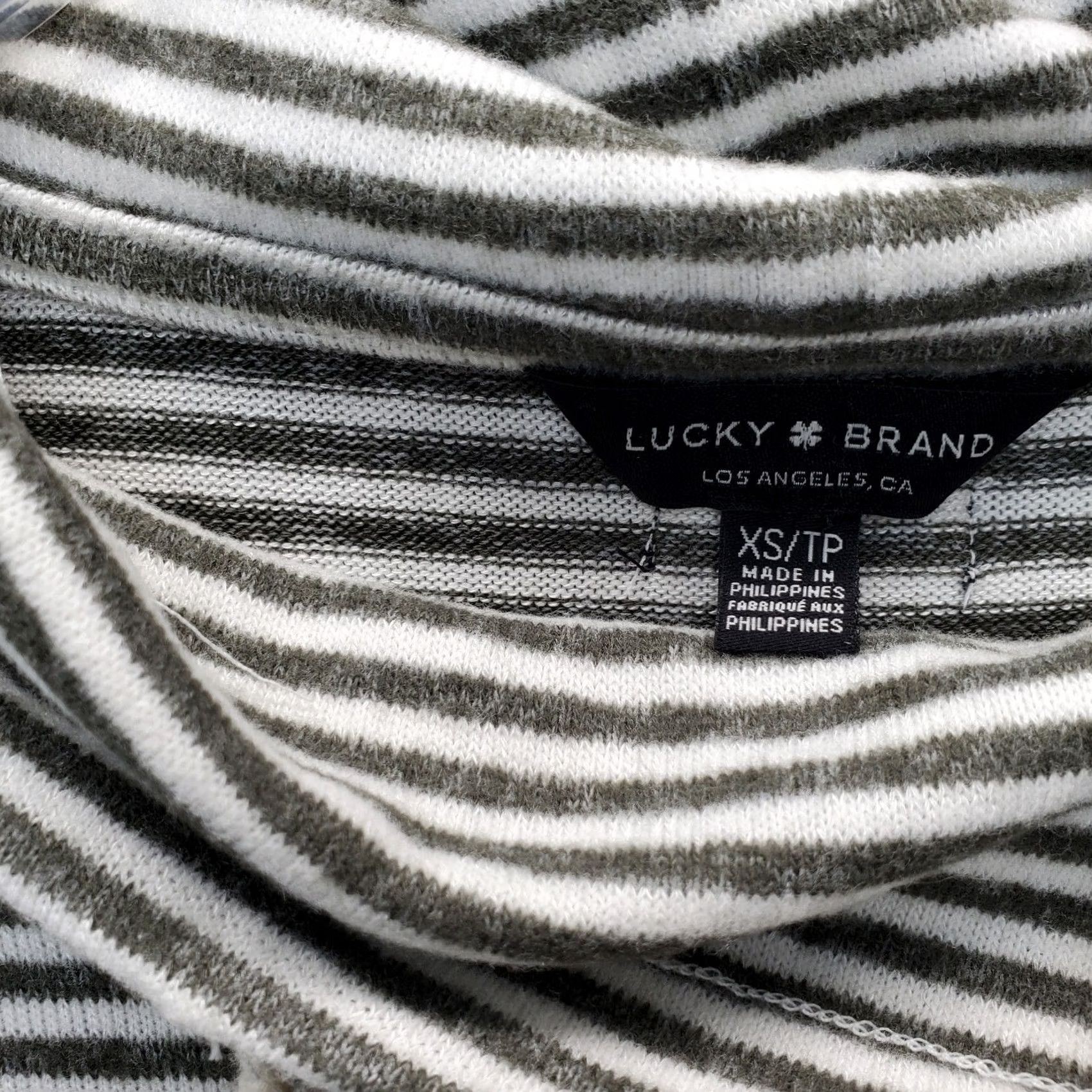 Lucky Brand Lucky Brand Top Women XS Multicolor Striped Viscose Long Sleeve Pullover Size XS / US 0-2 / IT 36-38 - 4 Thumbnail