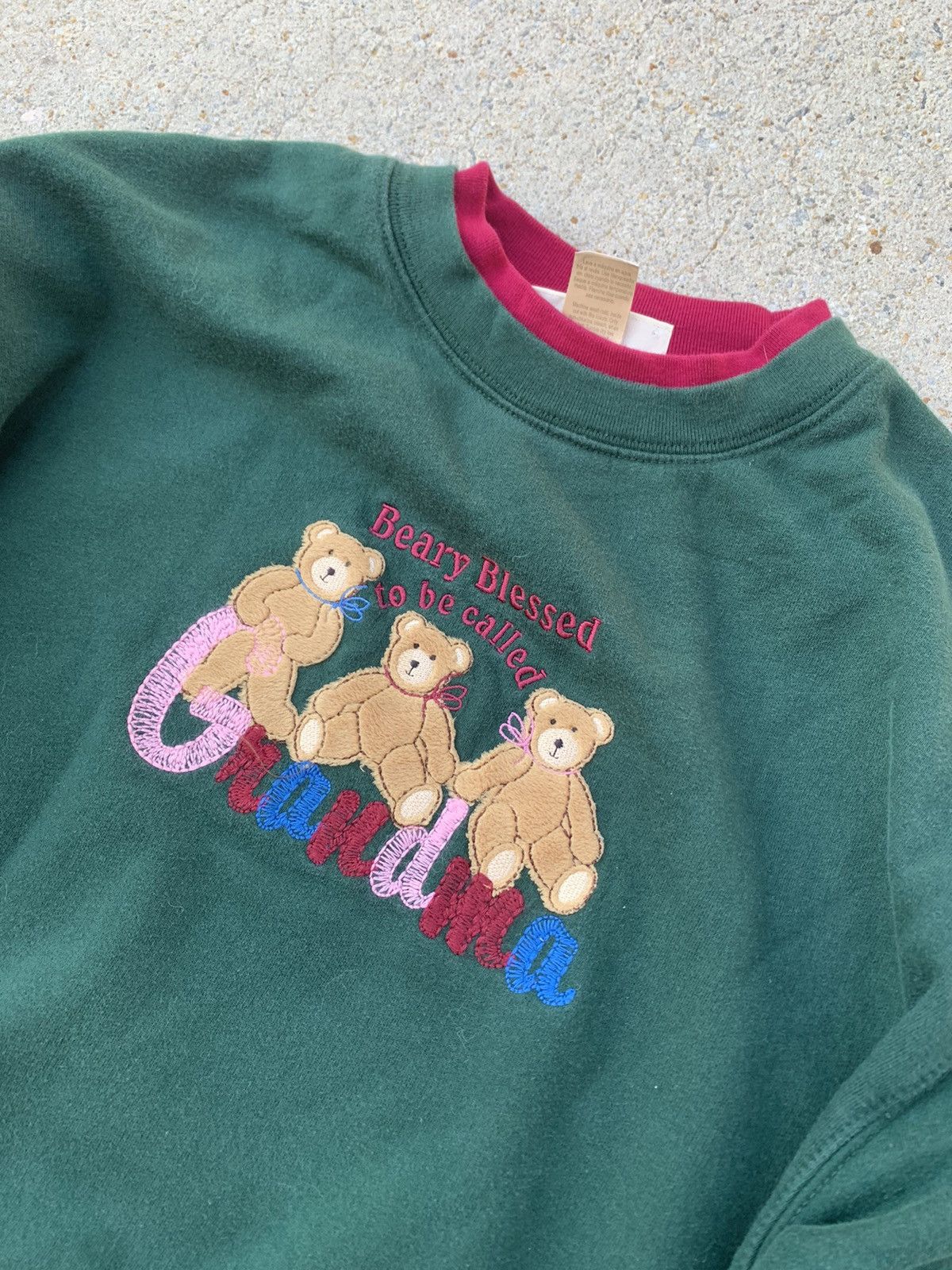Vintage Vintage Teddy Bear Sweatshirt Size L / US 10 / IT 46 - 2 Thumbnail