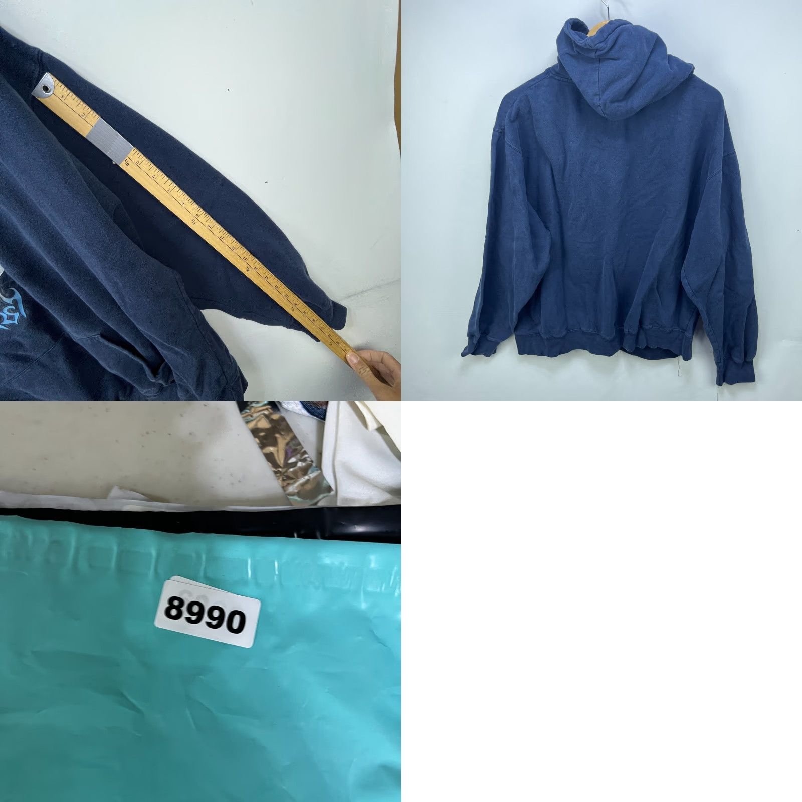 Vintage VINTAGE Dragon Flames Blue Y2K Baggy Skater Hoodie Streetwear XL Men Hoodie Size US XL / EU 56 / 4 - 8 Thumbnail