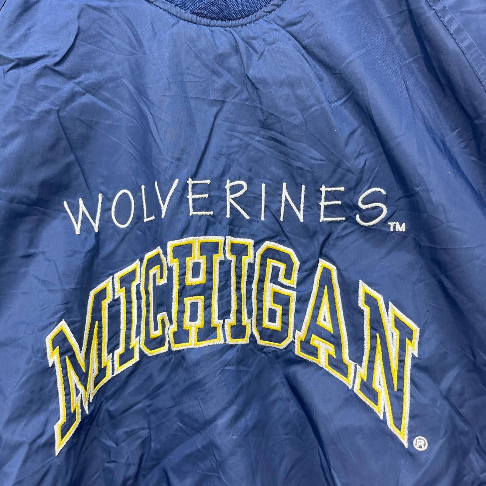 Logo 7 Vintage 90s Michigan Wolverines Pullover Jacket Medium Size US M / EU 48-50 / 2 - 3 Thumbnail