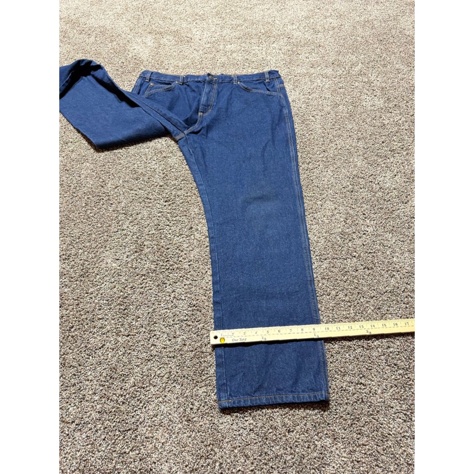 Vintage Rivet Jeans Men 40 Blue Denim 40X32 Lot Of 2 EUC Bootcut Straight 5-Pocket Regular 32 In Inseam Seasonal Spring Summer Fall Winter Mens Jeans 40x32 Size US 40 / EU 56 - 5 Thumbnail