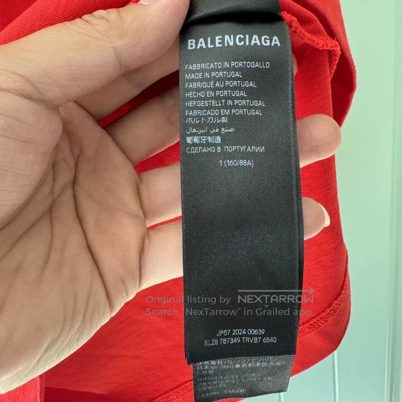 Balenciaga Balenciaga Red Short Sleeve T-Shirt Size US S / EU 44-46 / 1 - 5 Thumbnail