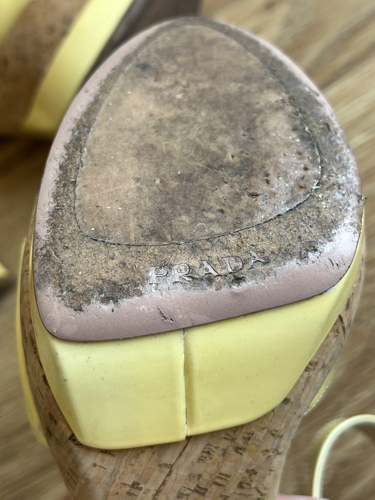 Prada Prada leather ankle strap cork high heels sandal size 39,5 Size US 9.5 / IT 39.5 - 18 Thumbnail