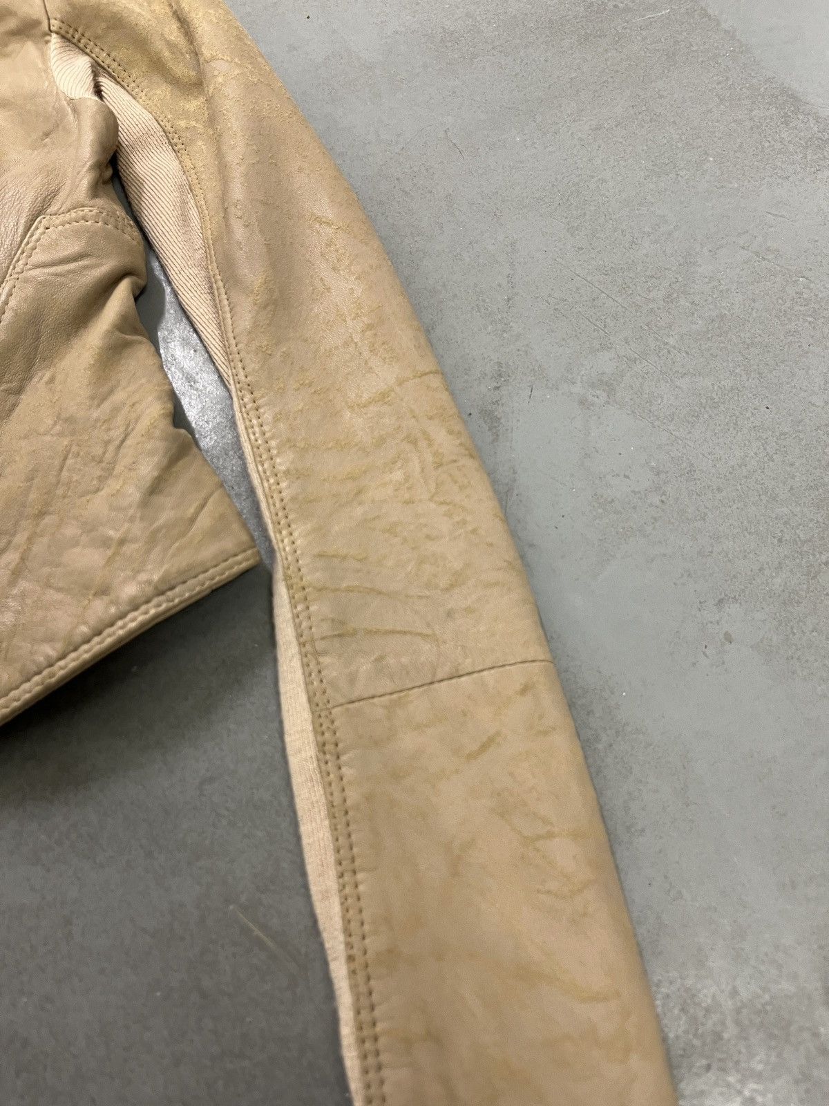 TWINSET Vintage Side Zipper Faded Leather Jacket Size S / US 4 / IT 40 - 6 Thumbnail